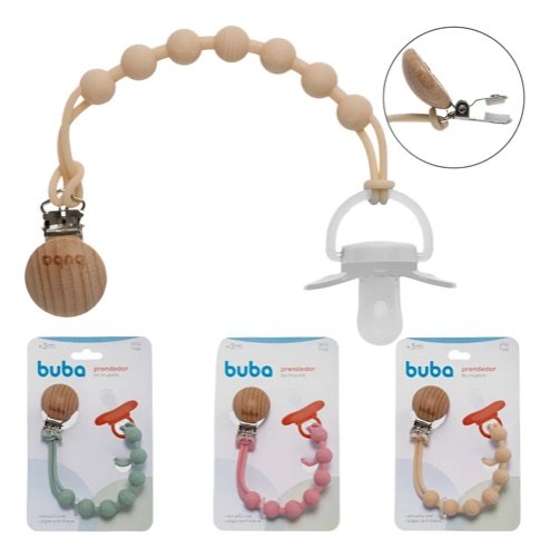 Prendedor de Chupeta Bola Silicone Clipe Buba